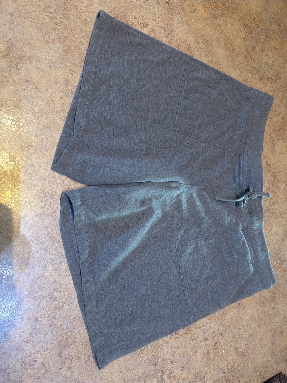 Women's Athletic Pull-On Shorts with Drawstring - Gray-2X
